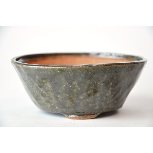 Pot rond Bonsa vert - 120 x 115 x 45 mm