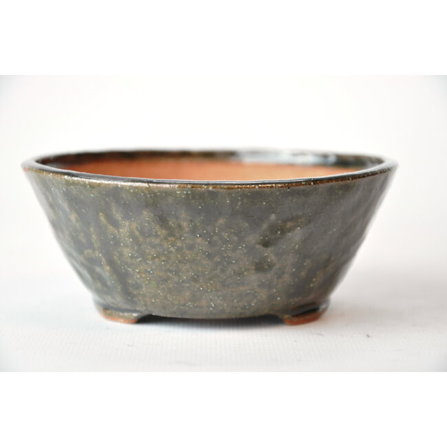 Runder grüner Bonsa-Topf - 120 x 115 x 45 mm