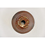 Round red brown and black Bonsa pot - 100 x 100 x 40 mm