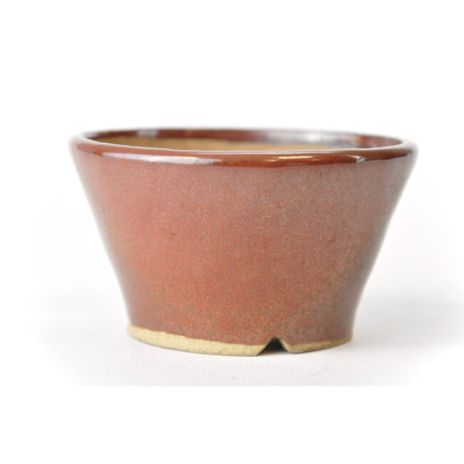 Runder brauner Bonsa-Topf - 90 x 94 x 50 mm