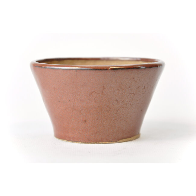 Ronde bruine Bonsa-pot - 90 x 94 x 50 mm