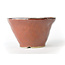 Round red brown Bonsa pot - 115 x 120 x 70 mm