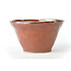 Round red brown Bonsa pot - 115 x 120 x 70 mm