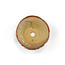 Round red brown Bonsa pot - 115 x 120 x 70 mm