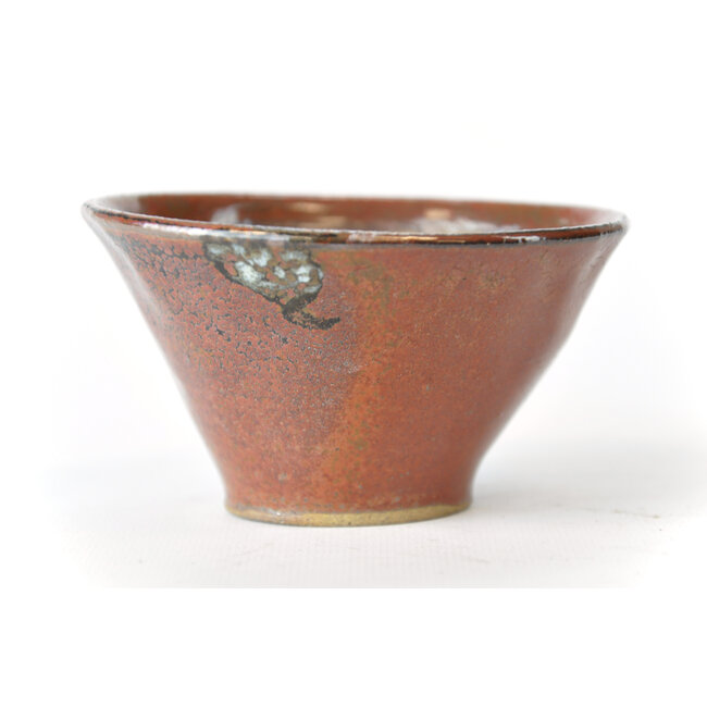 Vaso rotonda in bonsa marrone rosso - 110 x 110 x 55 mm