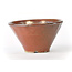 Round red brown Bonsa pot - 110 x 110 x 55 mm