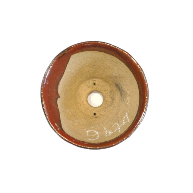 Ronde roodbruine Bonsa-pot - 110 x 110 x 55 mm
