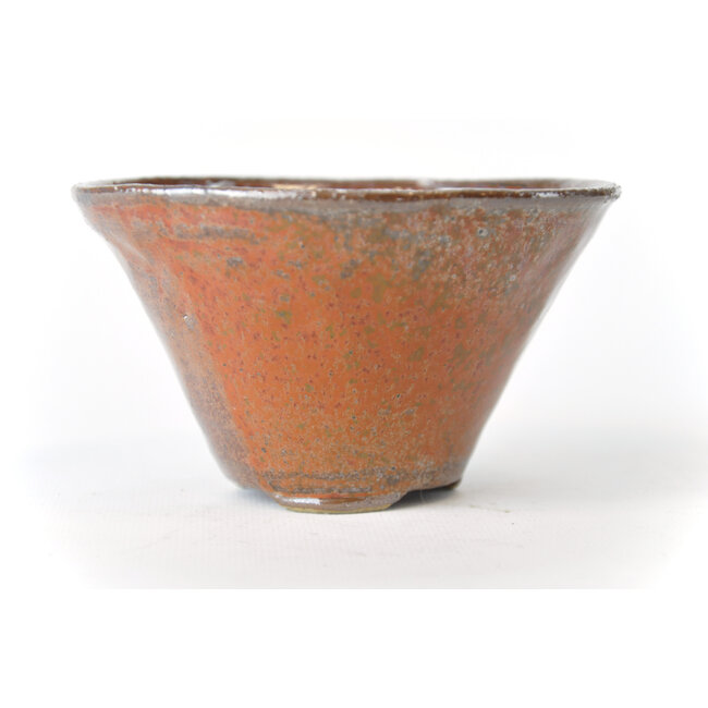 Vaso rotonda in bonsa marrone rosso - 122 x 123 x 70 mm