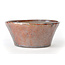 Round red and brown Bonsa pot - 115 x 110 x 50 mm
