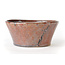 Round red and brown Bonsa pot - 115 x 110 x 50 mm