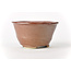 Round red brown Bonsa pot - 103 x 103 x 55 mm