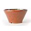 Round red brown Bonsa pot - 105 x 104 x 60 mm