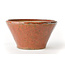 Round red brown Bonsa pot - 105 x 104 x 60 mm