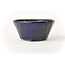 Round blue Bonsa pot - 117 x 114 x 55 mm