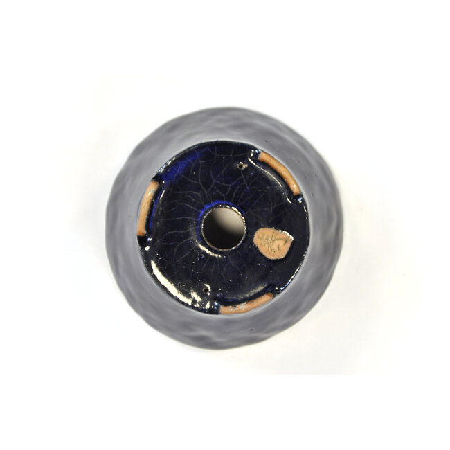 Pot rond Bonsa bleu - 117 x 114 x 55 mm