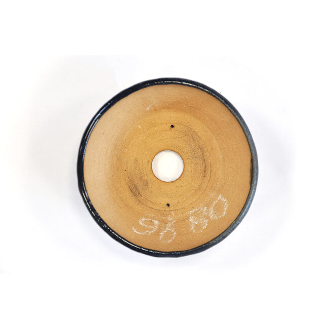 Runder blauer Bonsa-Topf - 115 x 114 x 40 mm