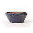 Round blue Bonsa pot - 107 x 106 x 45 mm