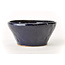 Round blue Bonsa pot - 105 x 107 x 50 mm