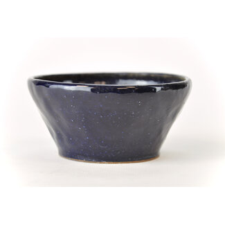 Bonsai 105 mm ronde blauwe bonsai pot van Bonsa, Tokoname, Japan