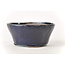 Round blue Bonsa pot - 104 x 107 x 45 mm