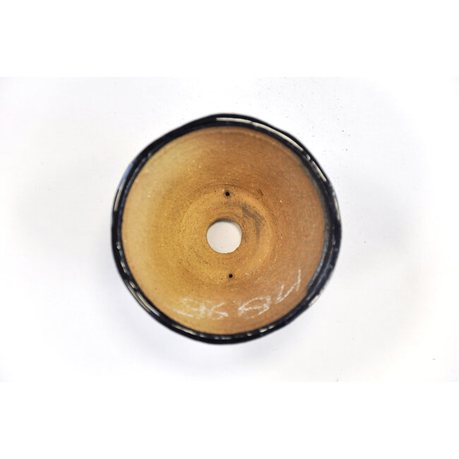 Runder blauer Bonsa-Topf - 93 x 92 x 60 mm