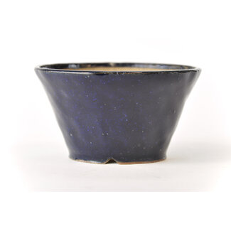 Bonsai 112 mm ronde blauwe bonsai pot van Bonsa, Tokoname, Japan