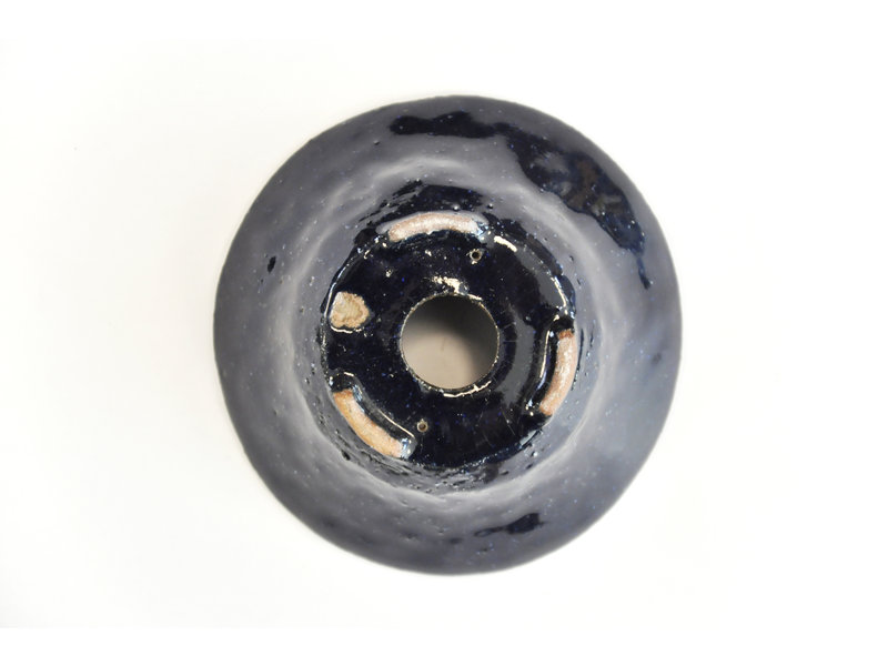Ronde blauwe Bonsa-pot - 102 x 102 x 40 mm