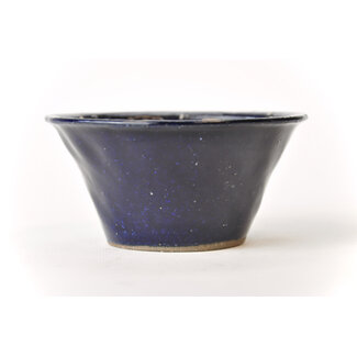 Bonsai 112 mm ronde blauwe bonsai pot van Bonsa, Tokoname, Japan