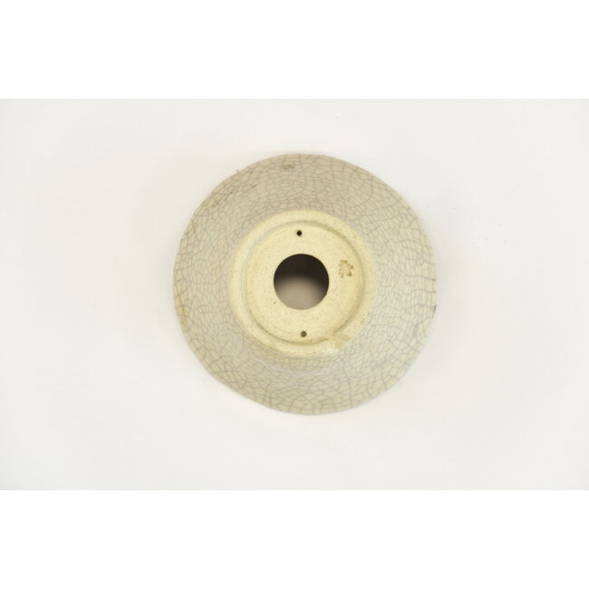 Ronde witte craquelé Bonsa-pot - 90 x 87 x 40 mm