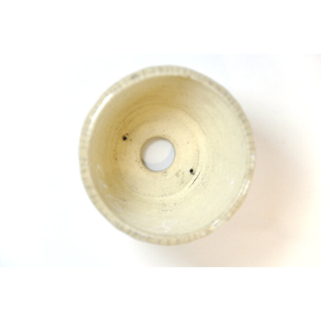 Ronde gebroken witte craquelé Bonsa pot - 84 x 83 x 55 mm