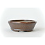 Oval brown Seto pot - 100 x 86 x 25 mm