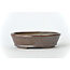 Oval brown Seto pot - 100 x 86 x 25 mm