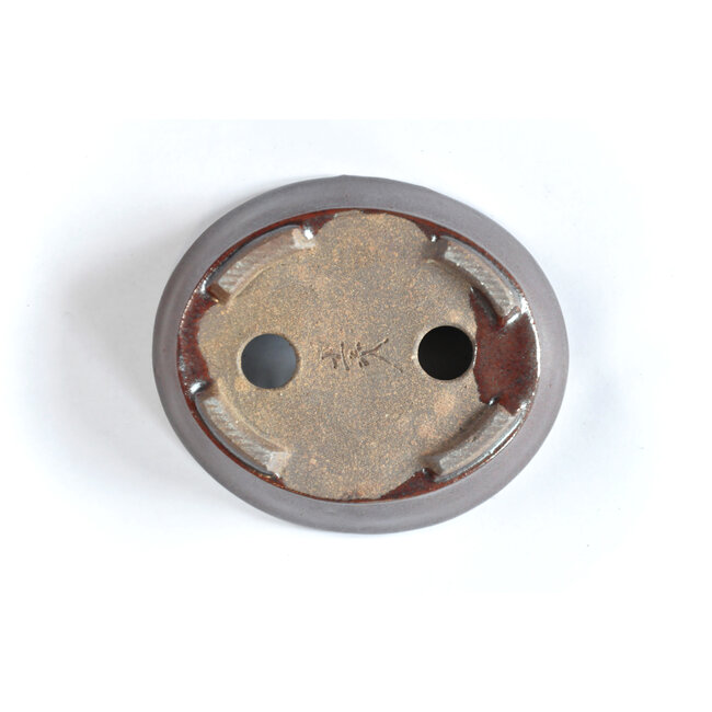 Ovaler brauner Seto-Topf - 100 x 86 x 25 mm