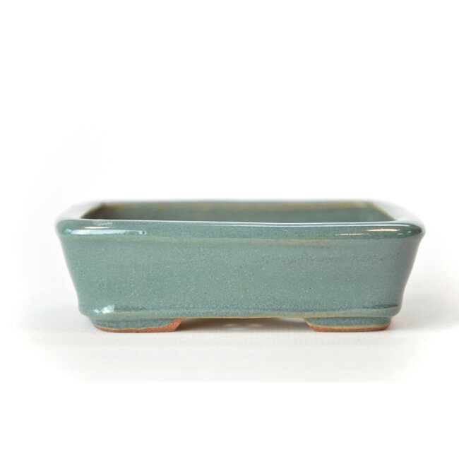 Rectangular teal Seto pot - 100 x 80 x 30 mm