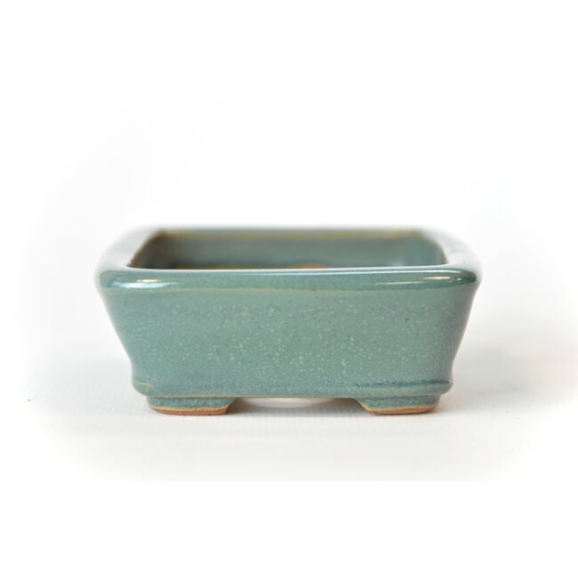 Rechthoekige groenblauw Seto pot - 100 x 80 x 30 mm