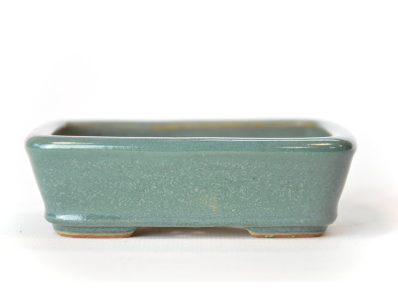 Rechthoekige groenblauw Seto pot - 100 x 80 x 30 mm