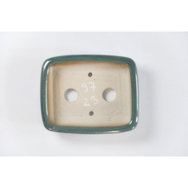 Rechthoekige groenblauw Seto pot - 100 x 80 x 30 mm