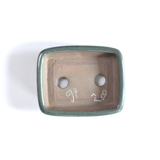 Pot Seto rectangulaire turquoise - 103 x 84 x 25 mm