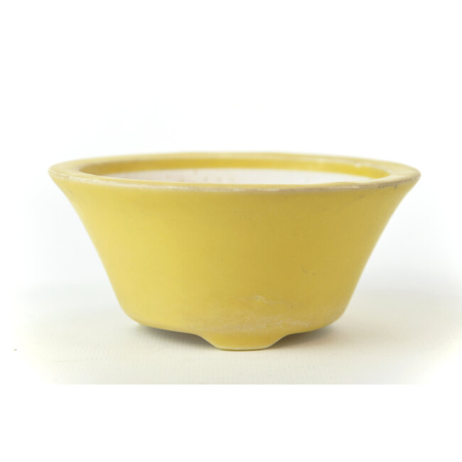 Maceta Seifu redonda amarilla - 118 x 118 x 50 mm
