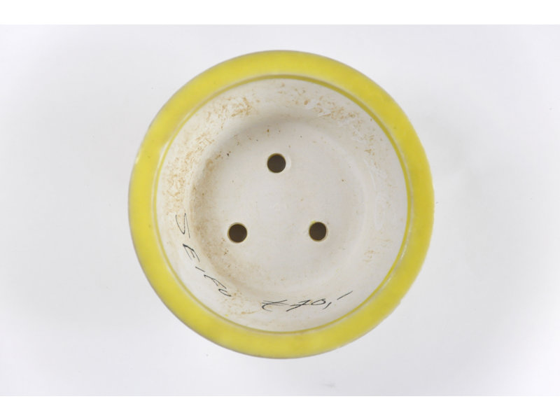 Ronde gele Seifu-pot - 118 x 118 x 50 mm
