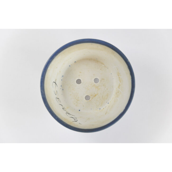 Round blue Seifu pot - 119 x 119 x 55 mm