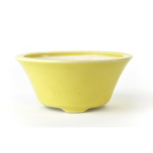 Round yellow Seifu pot - 119 x 119 x 50 mm
