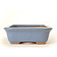 Rectangular light blue Hattori bonsai pot - 140 x 105 x 30 mm