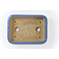 Rectangular light blue Hattori bonsai pot - 140 x 105 x 30 mm