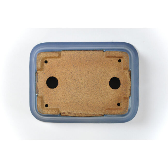 Rechthoekige lichtblauwe Hattori bonsaipot - 140 x 105 x 30 mm