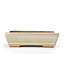 Pot à bonsaï rectangulaire Hattori blanc cassé à beige - 130 x 90 x 30 mm