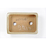 Maceta rectangular para bonsái Hattori en color blanquecino a beige - 130 x 90 x 30 mm