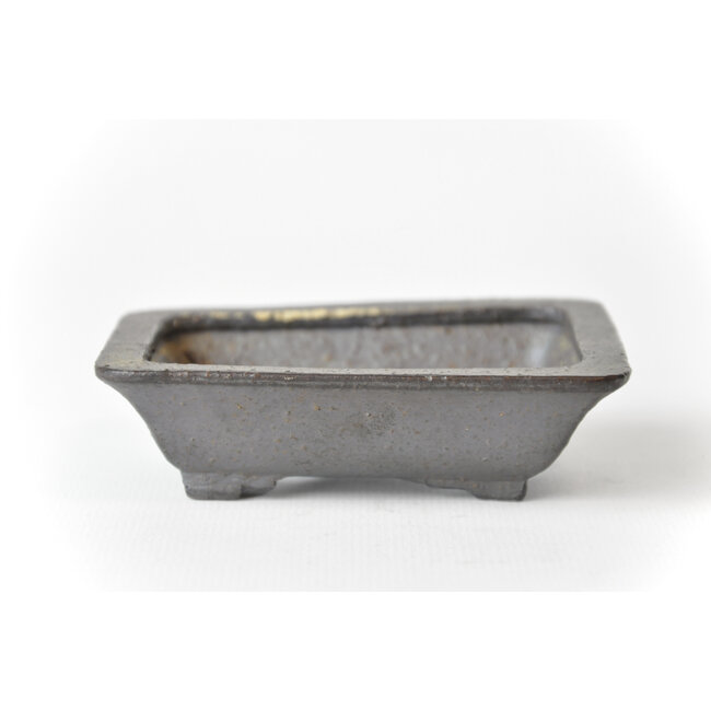 Rechteckiger unglasierter Hattori-Bonsai-Topf - 91 x 69 x 25 mm