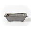 Rechteckiger unglasierter Hattori-Bonsai-Topf - 91 x 69 x 25 mm