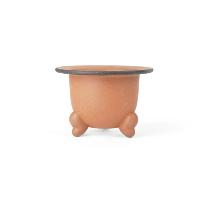 Unglazed Fukiran pot - 104 x 104 x 74 mm